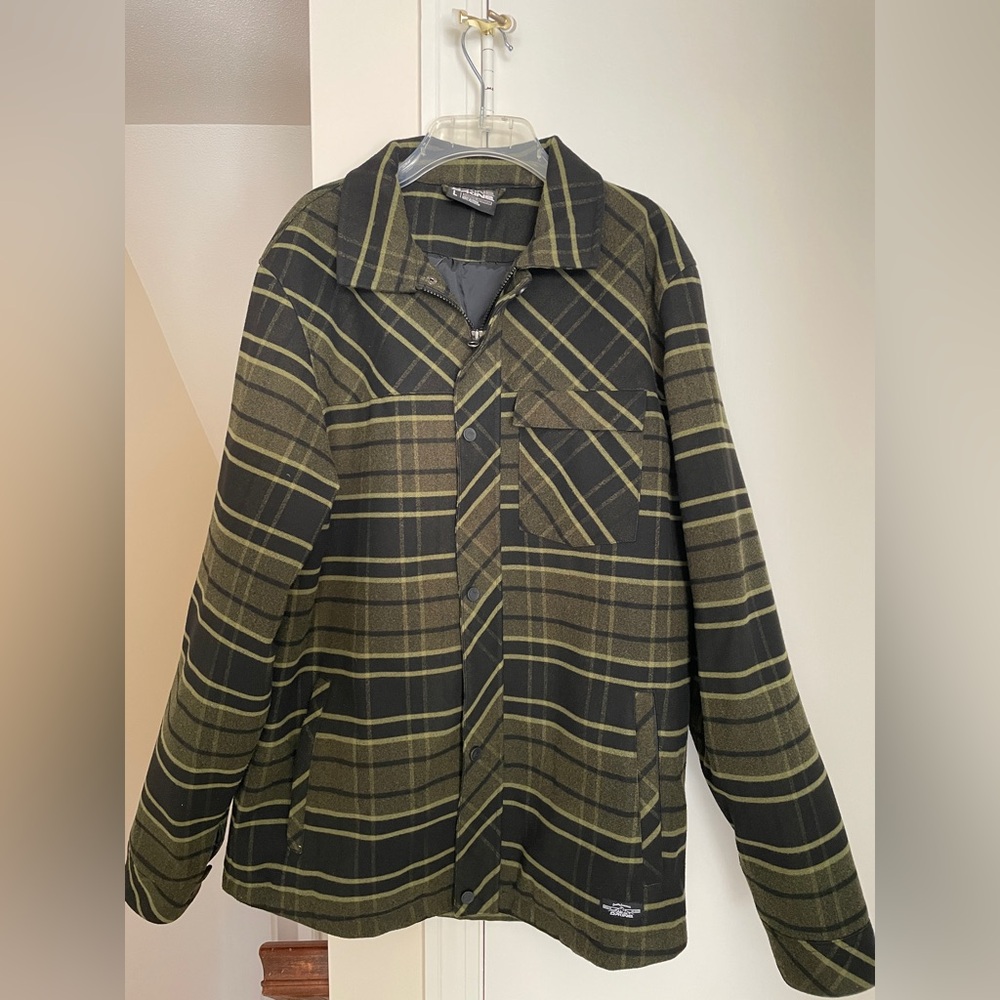 Dakine Mens Technical Outerwear Plaid Flannel Lined Jacket Coat Large